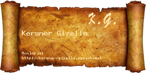 Kersner Gizella névjegykártya