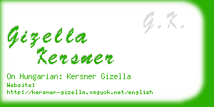 gizella kersner business card